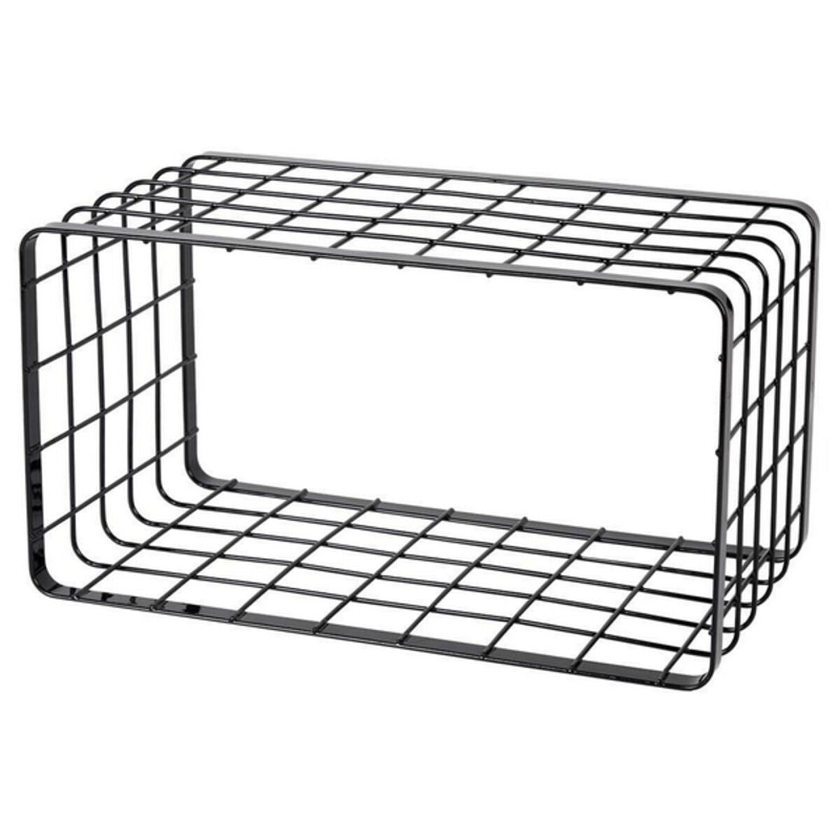 Halterung Inde Raster Schwarz 34 x 19 x 18 cm